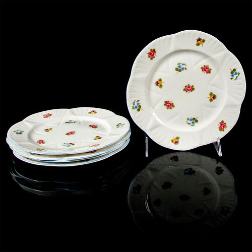 5PC SHELLEY SALAD PLATES, ROSE
