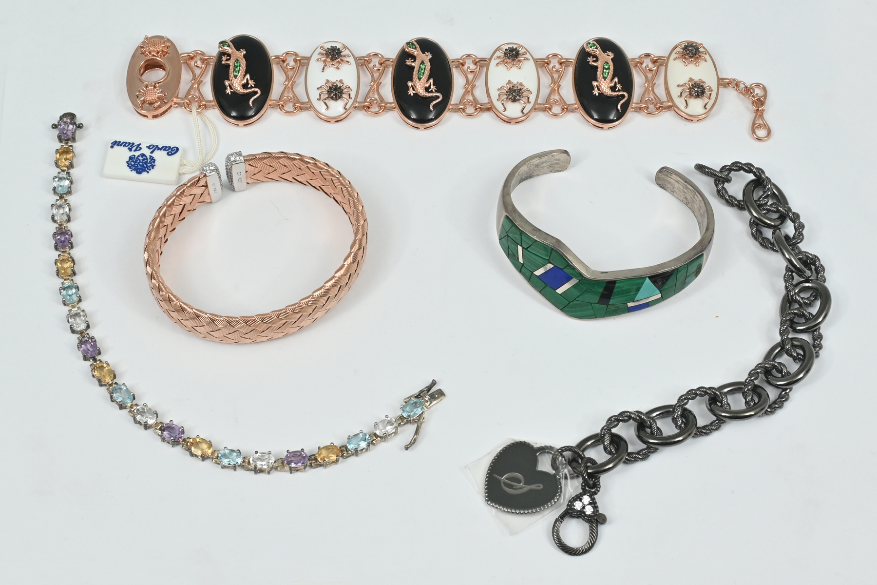 5PC. STERLING BRACELET LOT: 1)