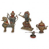 (5PC) TIBETAN FILIGREE OBJECTS