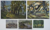 5PC UKRAINIAN MODERN LANDSCAPE