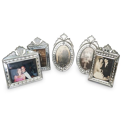 (5PC) VENETIAN STYLE CRYSTAL CUT