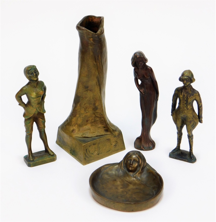 5PC VIENNESE FIGURAL BRONZE WOMAN