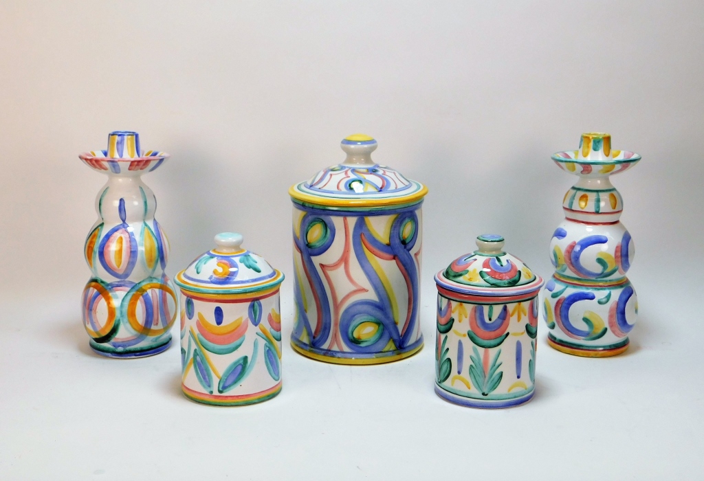5PC VIETRI ITALIAN ART POTTERY