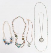 5PC VINTAGE BEADED AND SILVER