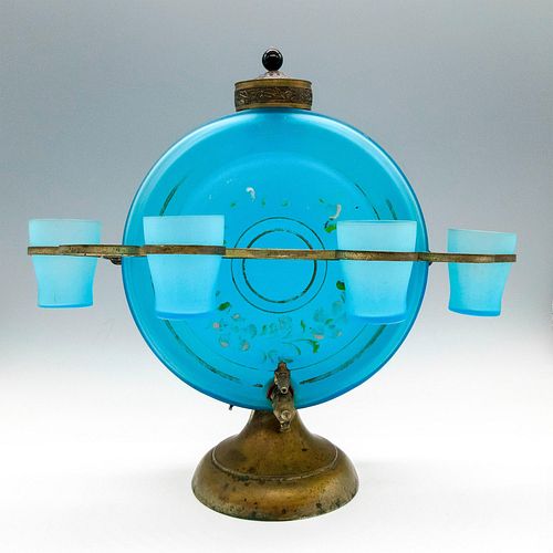5PC VINTAGE CENTURY BLUE GLASS
