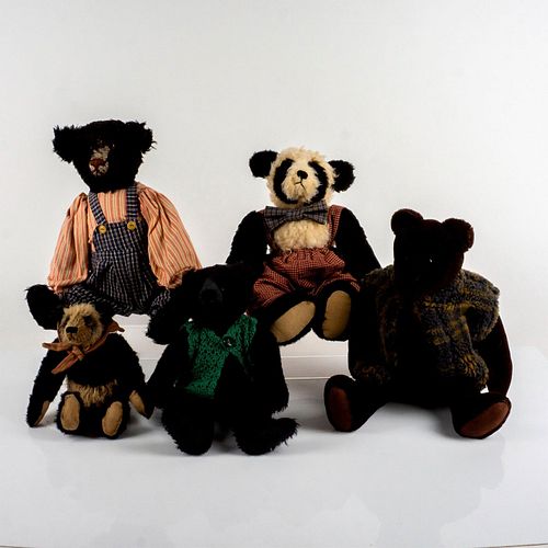 5PC VINTAGE TEDDY BEAR