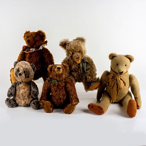 5PC VINTAGE TEDDY BEAR