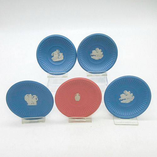 5PC VINTAGE WEDGWOOD BLUE & PINK