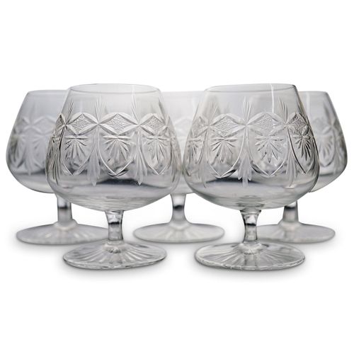 (5PC) WATERFORD STYLE GLASS