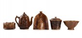 5PCS 19TH C. BENNINGTON BROWN