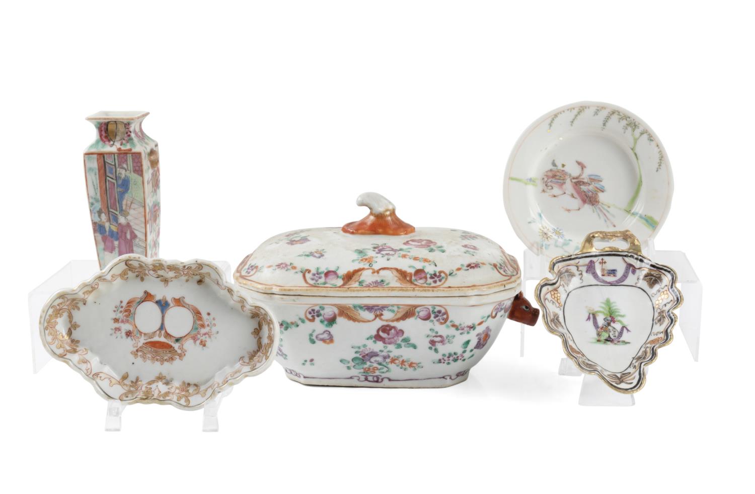 5PCS CHINESE EXPORT PORCELAIN