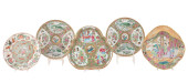 5PCS CHINESE EXPORT ROSE FAMIL