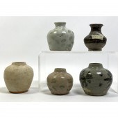 5pcs Chinese pots. Ming, H 2.