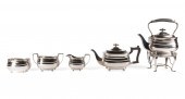5PCS EDWARD VII STERLING TEA &