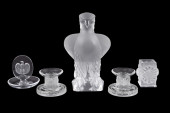 5PCS LALIQUE AND VERLYS CRYSTA