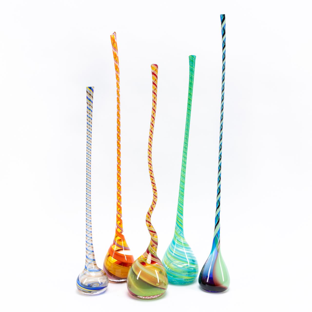 5PCS, MICHAEL ANCHIN SWIRLED BLOW