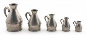 5PCS, PEWTER. MEASURES, AUSTIN