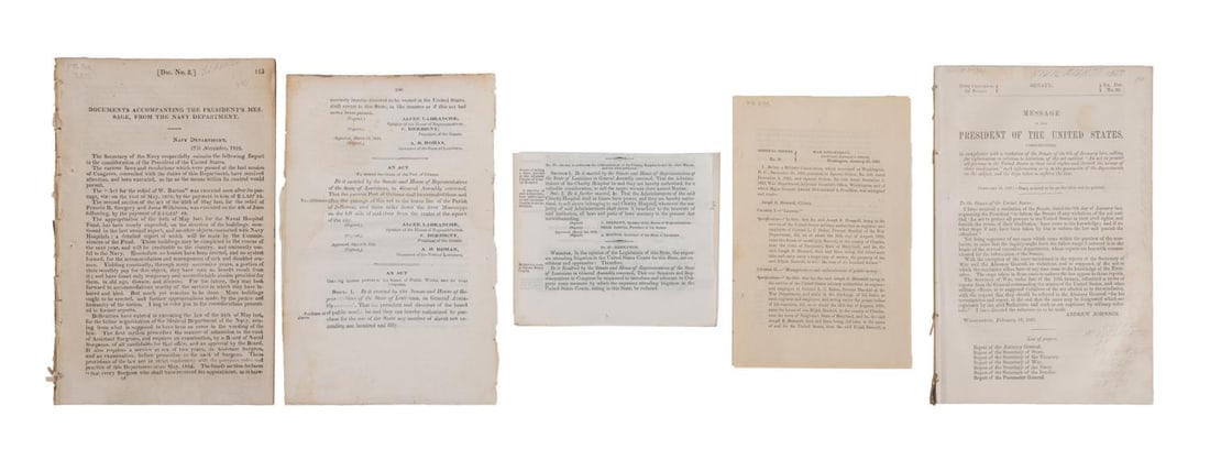 5PCS SLAVERY & CIVIL RIGHTS PRINTED