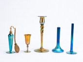 5PCS STEUBEN BLUE & GOLD AUREN