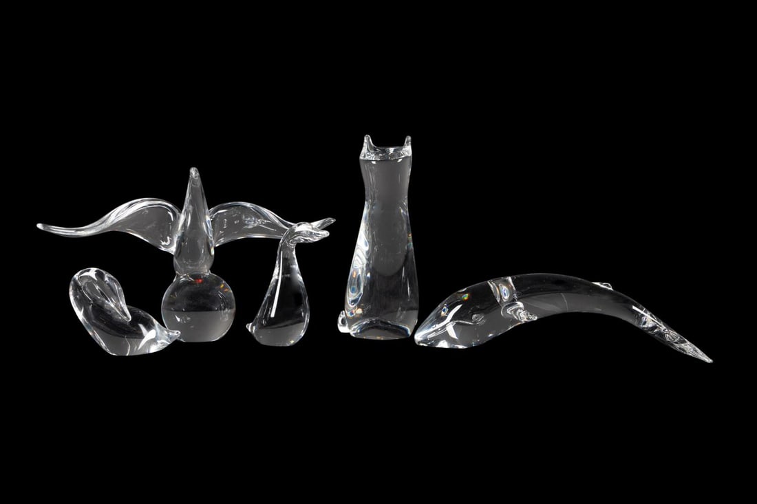 5PCS STEUBEN GLASS ANIMALS