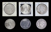 6 1924 PEACE SILVER DOLLARS5 1