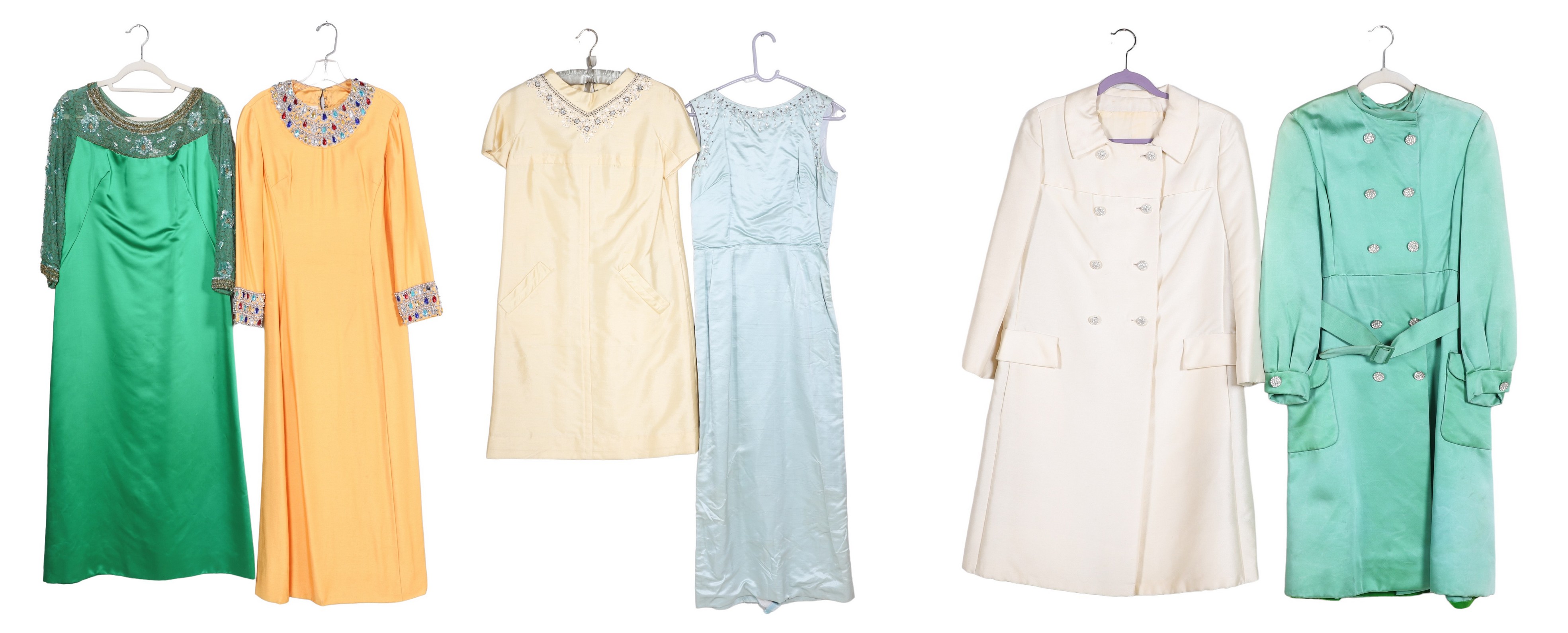 (6) 1960's beaded garments to