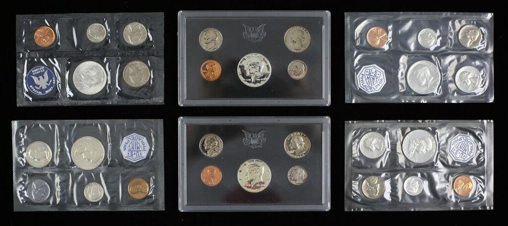 6 1960S PROOF SETS6 1960s Proof