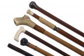 (6) 19TH C. WALKING STICKS (2