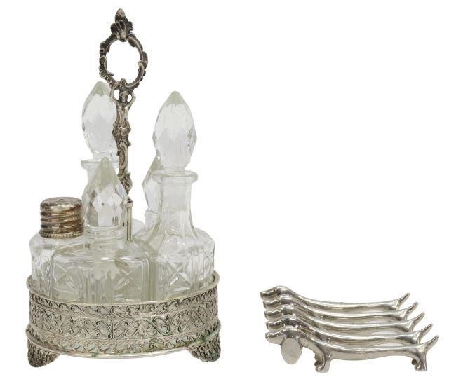 (6) 800 SILVER CRUET SET &