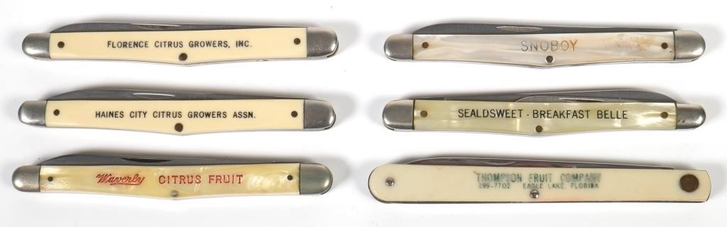 (6) ADVERTISING CITRUS KNIVES