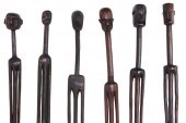 (6) AFRICAN CARVED HARDWOOD FI