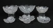 6 AMERICAN BRILLIANT CUT GLASS