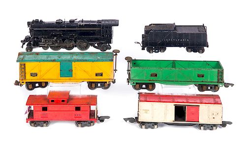 6 AMERICAN FLYER TOY TRAIN CARSGood