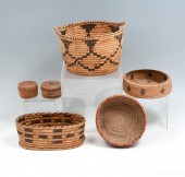6 AMERICAN INDIAN WOVEN BASKET