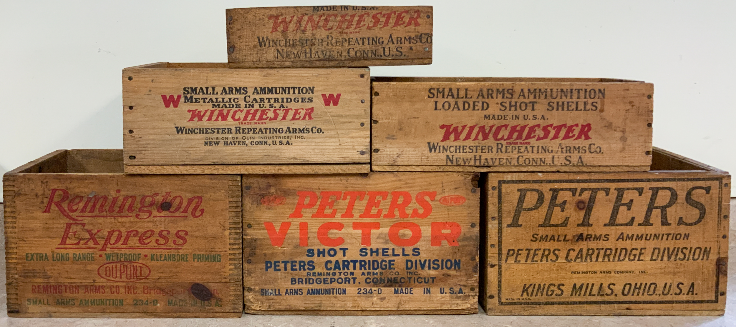 (6) AMMUNITION CRATES & (3)