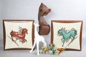 (6) Animal items, c/o pair of