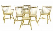 6 ANTIQUE AMERICAN WINDSOR CHA