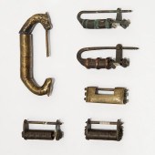 (6) ANTIQUE CHINESE BRASS LOCK