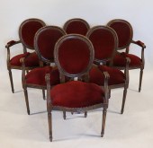 6 ANTIQUE LOUIS XV1 STYLE ARM
