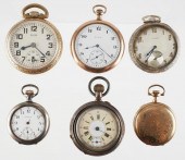 6 ANTIQUE POCKET WATCHESLot of