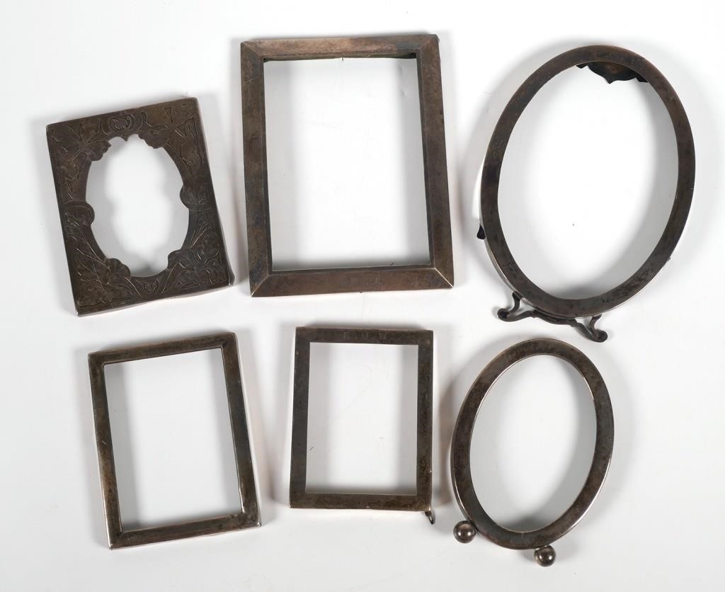 (6) ANTIQUE STERLING SILVER PICTURE