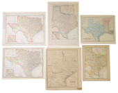(6) ANTIQUE TEXAS MAPS<br>(lot