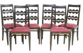 (6) ART DECO CERUSED OAK DININ