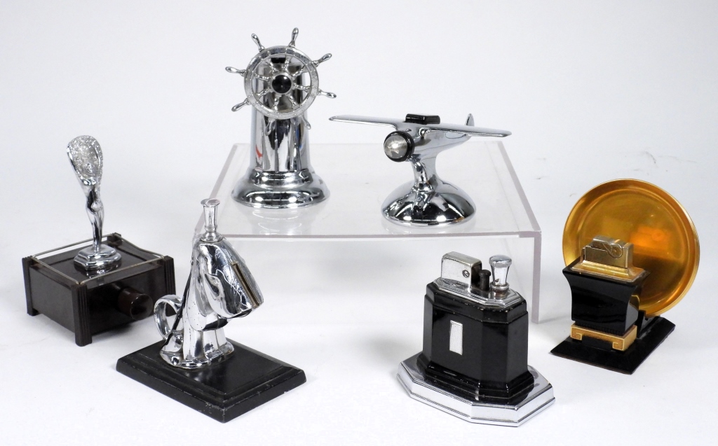 6 ART DECO PARKER & OTHER FIGURAL