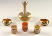 6 ART GLASS ITEMS LOUIS COMFOR