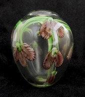 6 ART GLASS VASES6 Art glass v