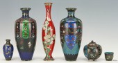 6 ASIAN CLOISONNE ITEMSA group