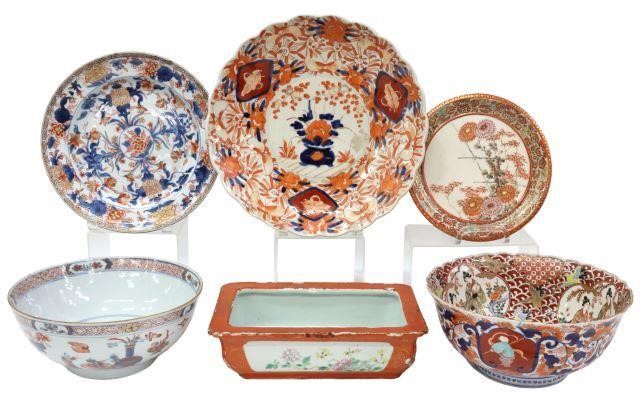 (6) ASIAN ENAMELED PORCELAIN