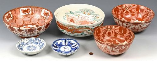 6 ASIAN PORCELAIN BOWLS INCL.