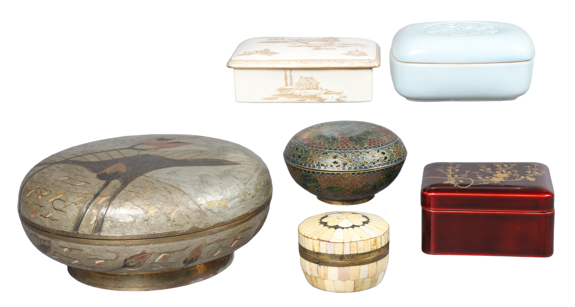 (6) Assorted dresser boxes to